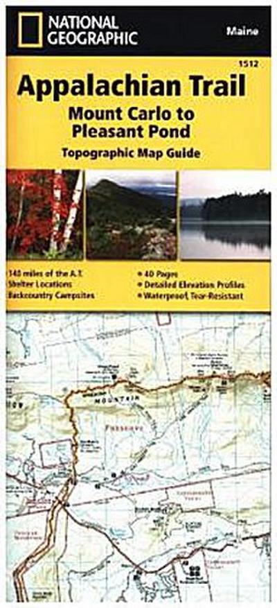 Appalachian Trail: Mount Carlo to Pleasant Pond Map [Maine]