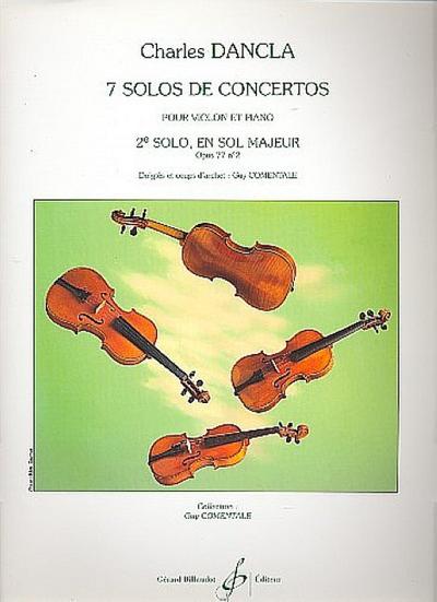 Solo de concerto sol majeur op.77,2pour violon et piano