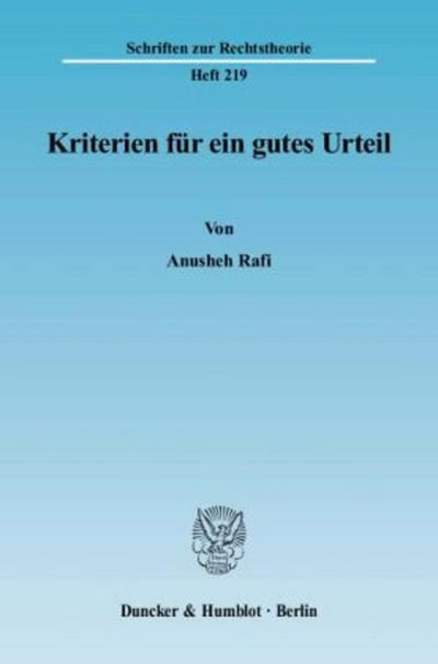 Kriterien für ein gutes Urteil.
