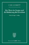 Der Wert des Staates und die Bedeutung des Einzelnen.