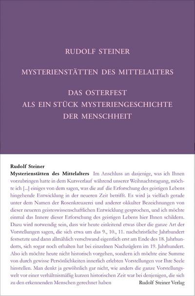 Mysterienstätten des Mittelalters. Rosenkreuzertum und modernes Einweihungsprinzip