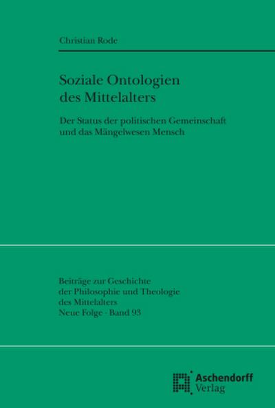 Soziale Ontologien des Mittelalters