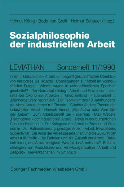 Sozialphilosophie der industriellen Arbeit