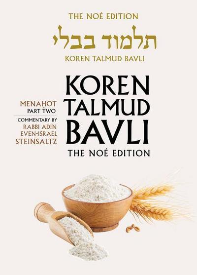Koren Talmud Bavli, Noe Edition, Vol 36: Menahot Part 2, Hebrew/English, Large, Color (Koren Talmud Bavli: Menahot Part 2, English)