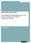 Externalistische Bedeutungstheorien von Frege bis 