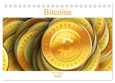 Bitcoins (Tischkalender 2026 DIN A5 quer), CALVENDO Monatskalender