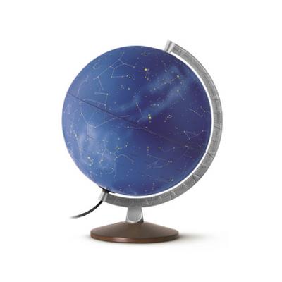 Räthgloben Himmelsglobus HL 3010, Metallmeridian und Holzfuß