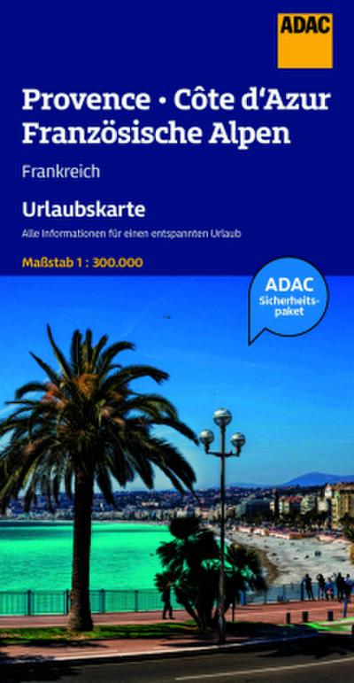 ADAC Urlaubskarte Provence, Französiche Alpen, Cote d’Azur 1:300.000