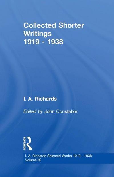 Collected Shorter Writings V9