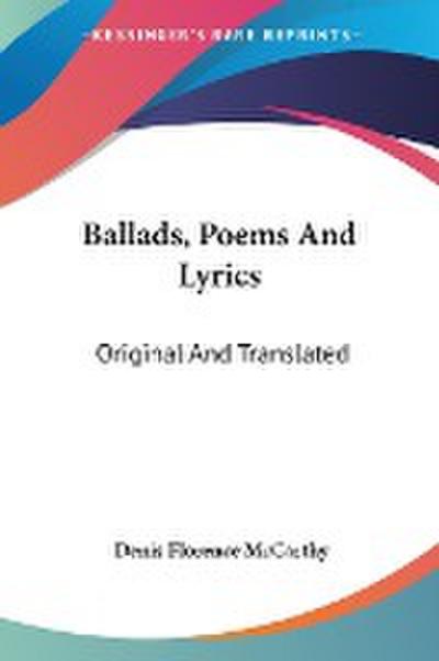 Ballads, Poems And Lyrics