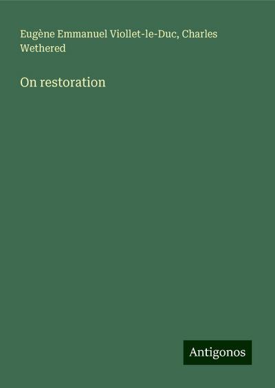 On restoration