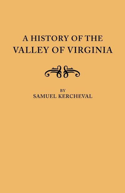 History of the Valley of Virginia