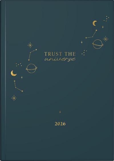 rido/idé 7021507026 | Buchkalender Young Line 2026 "Universe" | A5, Papier