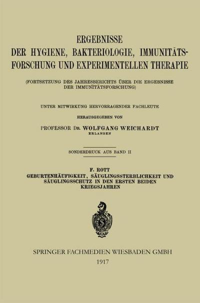 Geburtenhäufigkeit, Säuglingssterblichkeit und Säuglingsschutz in den Ersten Beiden Kriegsjahren