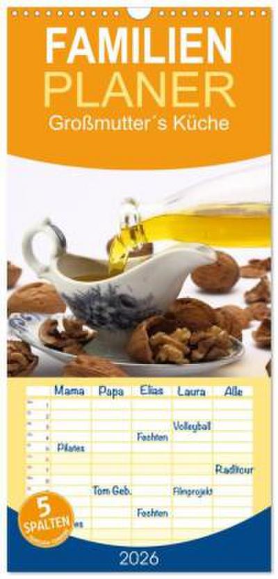 Familienplaner 2026 - Großmutter´s Küche mit 5 Spalten (Wandkalender, 21 x 45 cm) CALVENDO