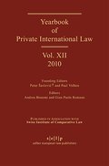 Yearbook of Private International Law 12: Volume XII (2010)