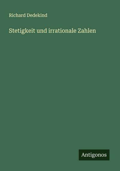 Stetigkeit und irrationale Zahlen