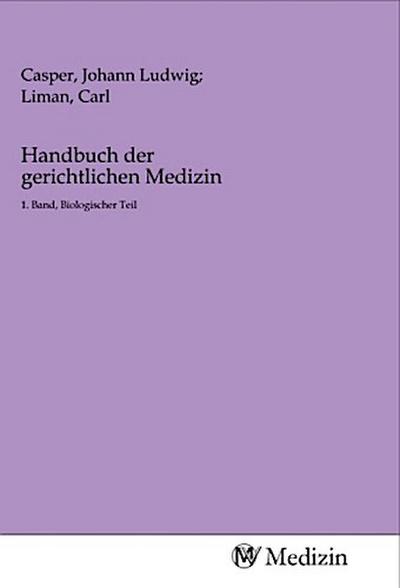 Handbuch der gerichtlichen Medizin