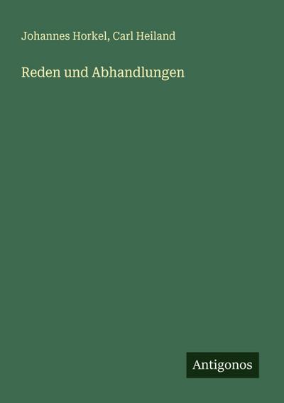 Reden und Abhandlungen