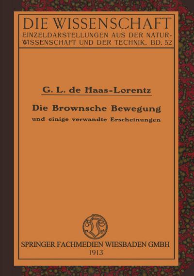 Die Brownsche Bewegung und Einige Verwandte Erscheinungen