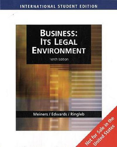 Business: It’s Legal Environment