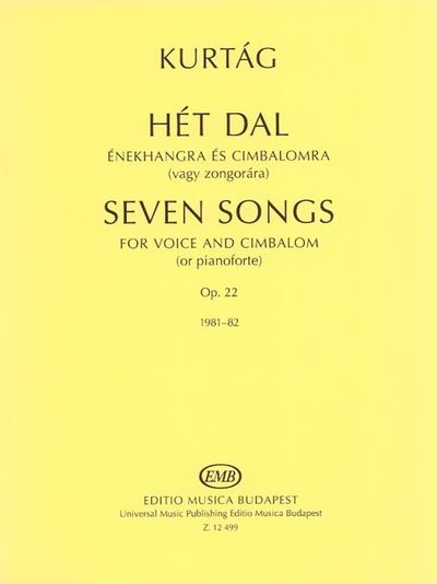 7 Songs op.22 for voice and cimbalom
