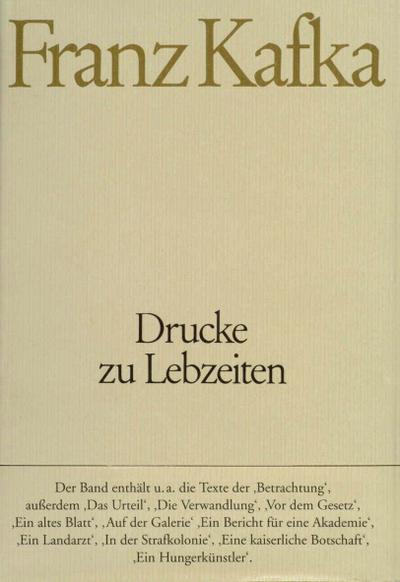 Drucke zu Lebzeiten
