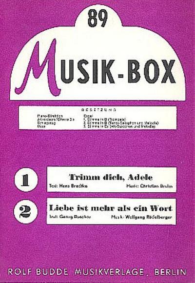 Trimm dich Adele  und  Liebe istmehr als ein Wort: für Combo