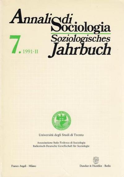 Annali di Sociologia - Soziologisches Jahrbuch.