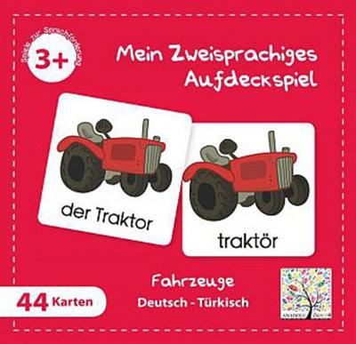 Mein Zweisprachiges Aufdeckspiel, Fahrzeuge, Türkisch (Kinderspiel)