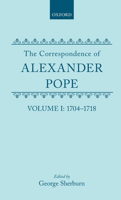 CORRESP ALEXANDER POPE VOL1