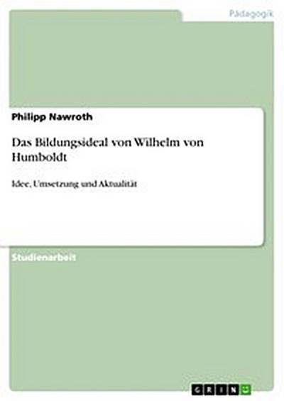 Das Bildungsideal von Wilhelm von Humboldt
