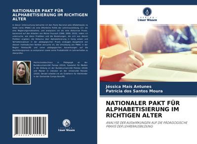 NATIONALER PAKT FÜR ALPHABETISIERUNG IM RICHTIGEN ALTER