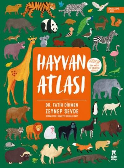 Hayvan Atlasi;Ciltli- Dünya Haritasi ve Cikartma Hediyeli