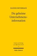 Die geheime Unternehmensinformation