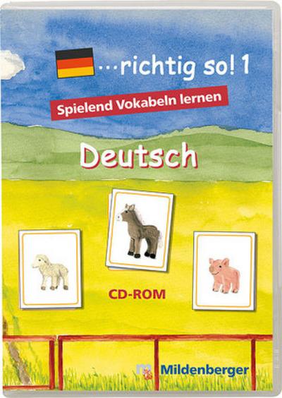 ... richtig so!. Lernspiele für den Deutsch-Förderunterricht richtig so!, 1 CD-ROM. Tl.1, CD-ROM