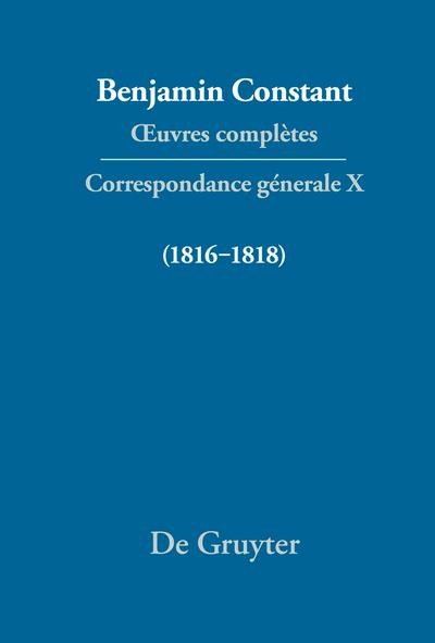 Correspondance générale 1816–1818
