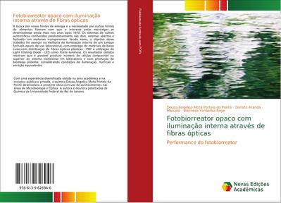 Fotobiorreator opaco com iluminação interna através de fibras ópticas