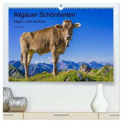 Allgäuer Schönheiten Allgäu - Land der Kühe (hochwertiger Premium Wandkalender 2026 DIN A2 quer), Kunstdruck in Hochglanz