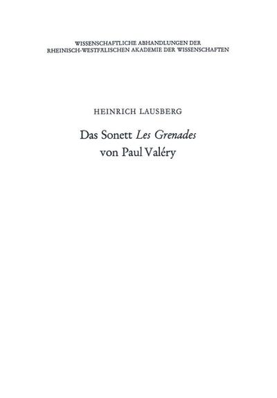 Das Sonett Les Grenades von Paul Valéry