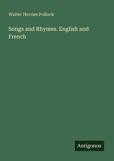 Songs and Rhymes. English and French