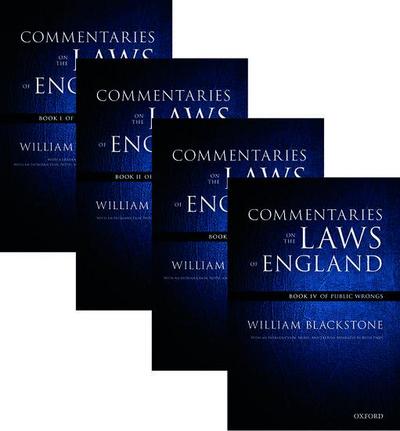 The Oxford Edition of Blackstone’s: Commentaries on the Laws of England
