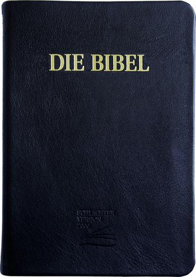 Schlachter 2000 Bibel - Großdruckausgabe (Softcover, schwarz, Goldschnitt)
