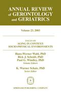 Annual Review of Gerontology and Geriatrics, Volume 23, 2003