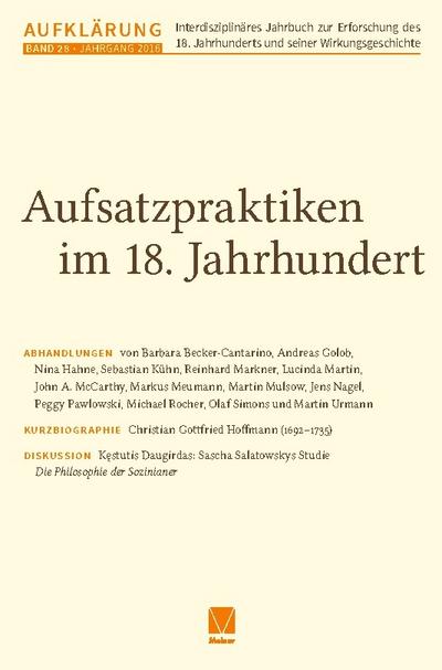 Aufsatzpraktiken im 18. Jahrhundert