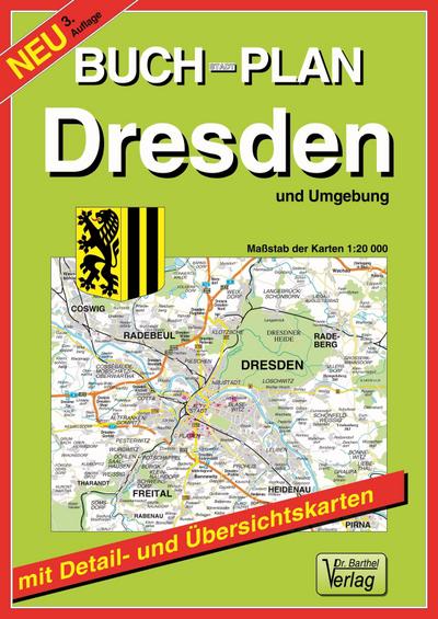 Buchstadtplan Dresden und Umgebung 1 : 20 000