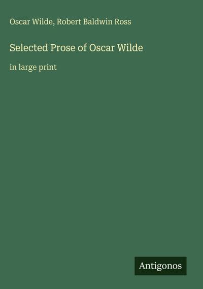 Selected Prose of Oscar Wilde