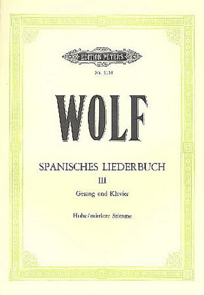 Spanisches Liederbuch Band 3für Singstimme (original) und Klavier (dt/en)