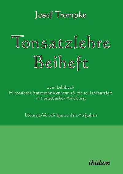 Tonsatzlehre Beiheft