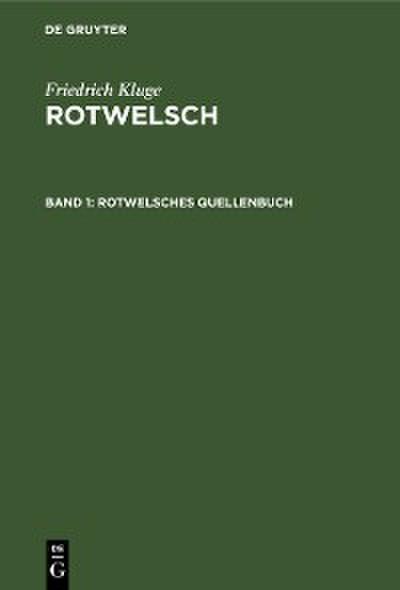 Rotwelsches Quellenbuch